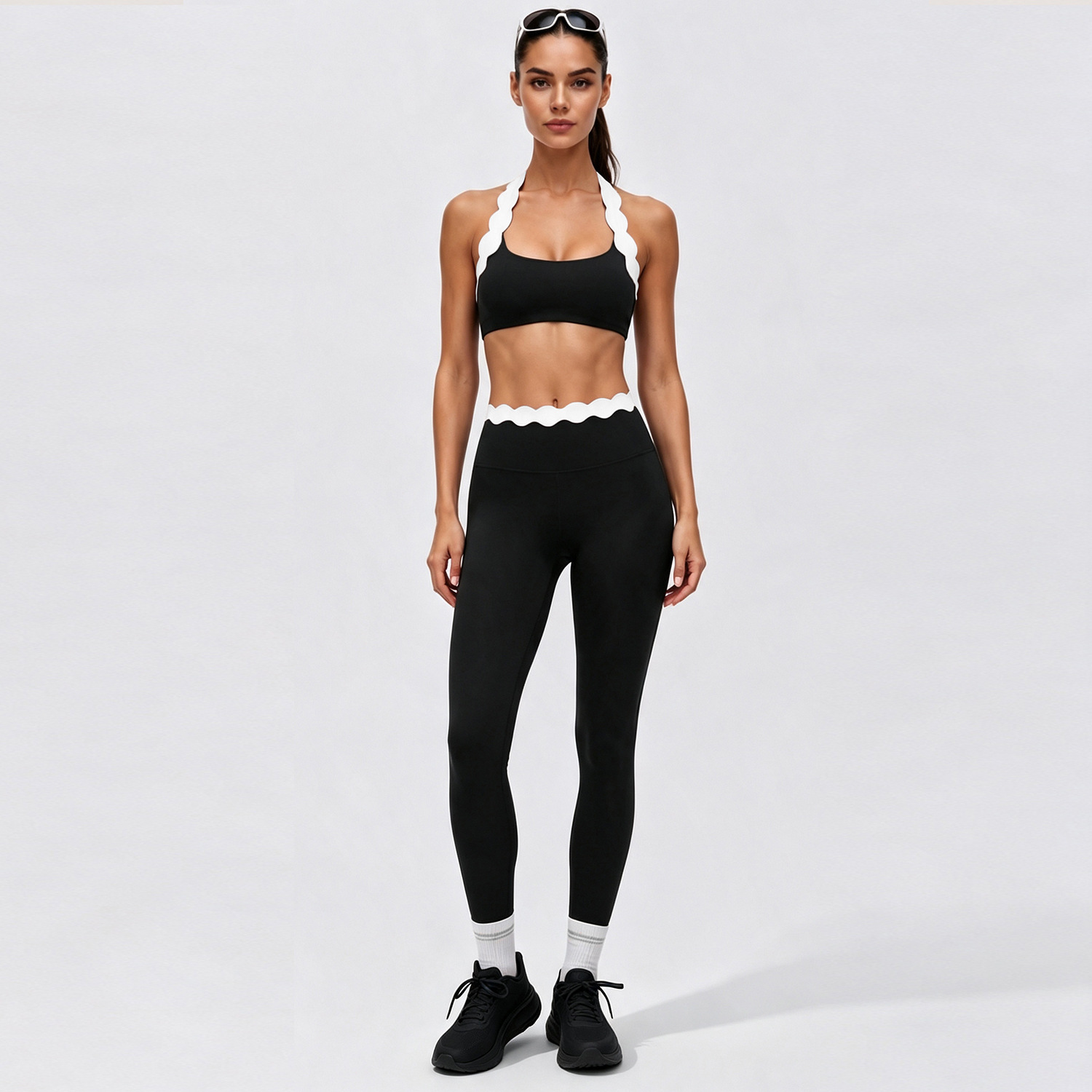 Pakaian Yoga Wanita 2-Potong,  - Lace Bralette Set ulasan dan harga