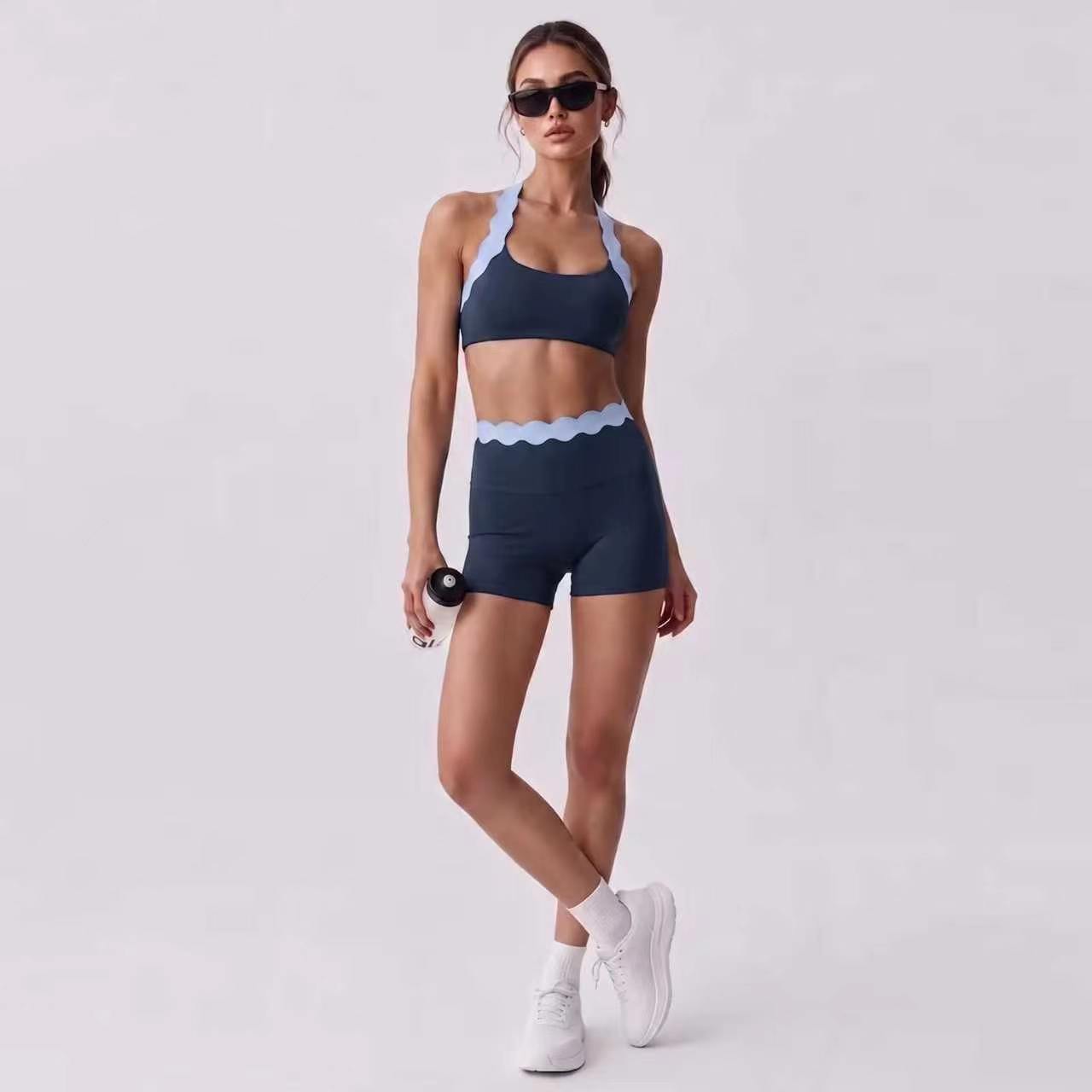 Pakaian Yoga Wanita 2-Potong,  - Lace Bralette Set ulasan dan harga