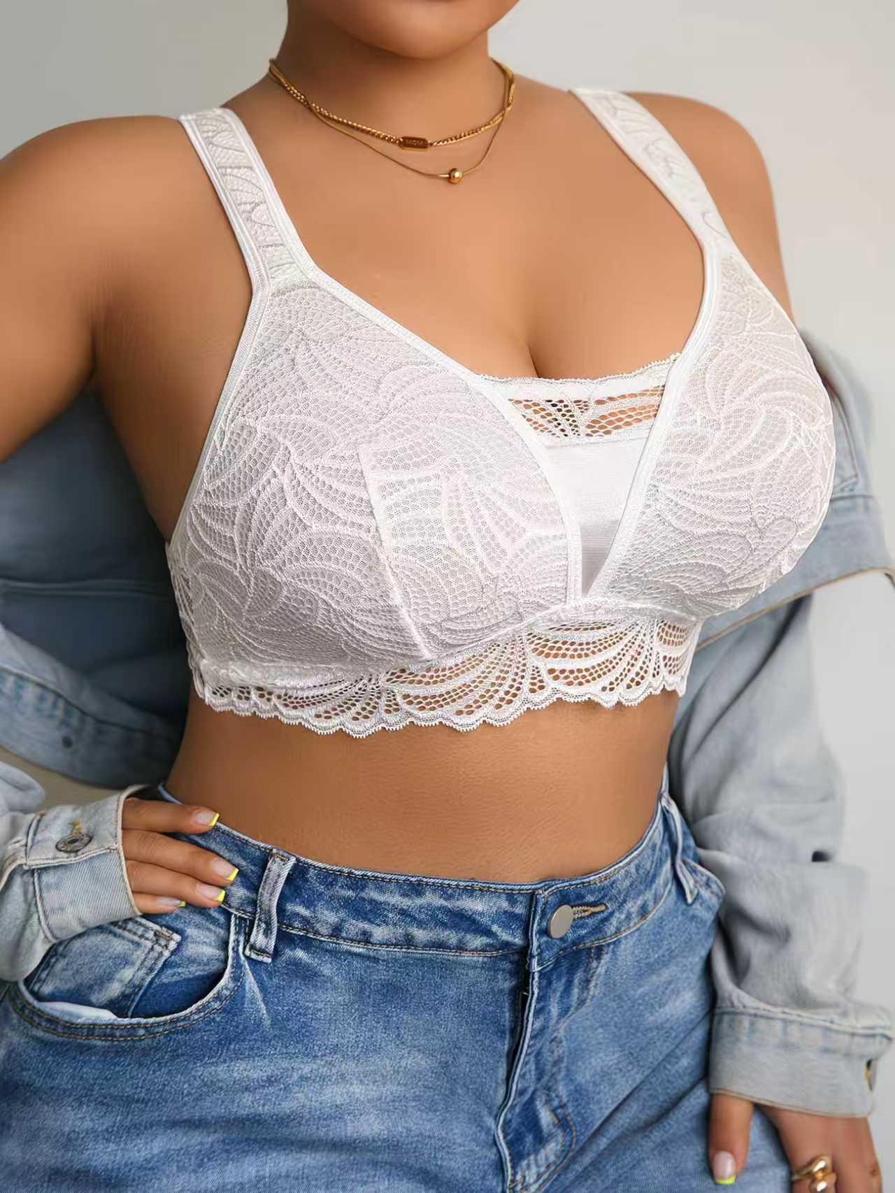 Bra Satu Potong Berenda Putih  - Wirefree Bra Comfort ulasan dan harga