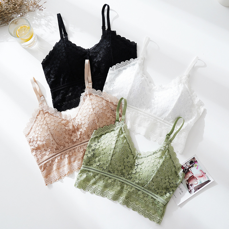 Rompi Camisole Tanpa Jahitan,  - Lace Bralette Set ulasan dan harga